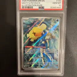 2025 POKEMON DRI EN-DESTINED RIVALS ILLUSTRATION RARE MISTY'S PSYDUCK PSA 10 - Image 4