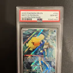 2025 POKEMON DRI EN-DESTINED RIVALS ILLUSTRATION RARE MISTY'S PSYDUCK PSA 10 - Image 5
