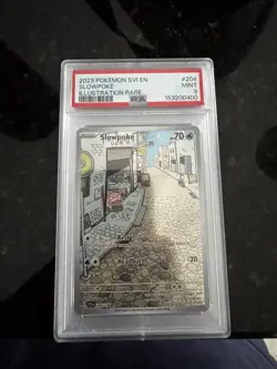 2023 Pokemon SVI Illustration Rare #204 Slowpoke PSA 9 MINT P1 - Image 1