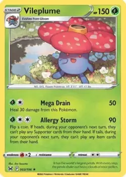 Vileplume - 003/196 - Holo Rare - Reverse Holo NM, English Pokemon Lost Origins - Image 1