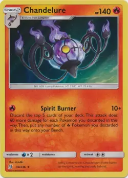 Chandelure - 30/236 - Holo Rare NM, English Pokemon Unified Minds - Image 1
