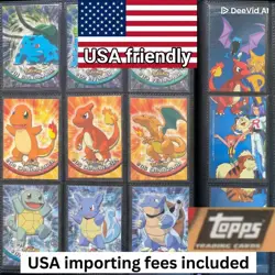 Pokemon TOPPS Series 1 - Complete BLACK logo set 90/90 - Excellent condition - Image 1