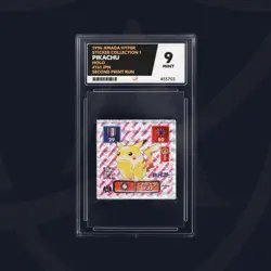 Pikachu 1996 Pokemon Amada Sticker Collection 1 Holo Ace Grade 9 - Image 1