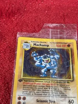 1999 Pokemon 1st Edition Base Set - Machamp- 8/102 Partially Sealed - Image 3
