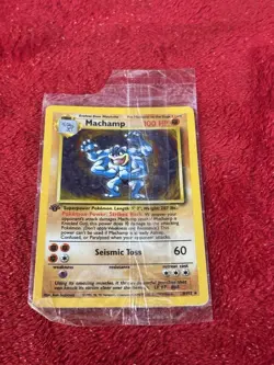 1999 Pokemon 1st Edition Base Set - Machamp- 8/102 Partially Sealed - Image 5