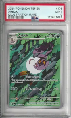 Pokemon Arbok 176/162 Illustration Rare Temporal Forces EN PSA 9 MINT 2024 - Image 1