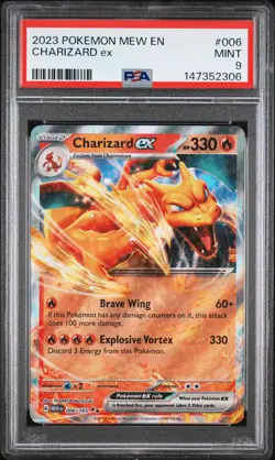 2023 POKEMON MEW EN-151 #006 CHARIZARD EX PSA 9 - Image 1