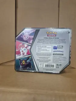 Empty Pokemon TCG: Sword & Shield V Tin Espeon SWSH201 Black Star Promo Included - Image 5