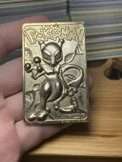 Pokemon 23K Gold Plated Mewtwo Trading Card 1999 Burger King Limited Edition - Image 3