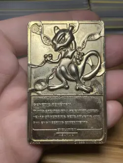 Pokemon 23K Gold Plated Mewtwo Trading Card 1999 Burger King Limited Edition - Image 4