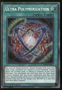 Ultra Polymerization MP18-EN014 Secret Rare Yu-Gi-Oh 1st Edition Near Mint - Image 1