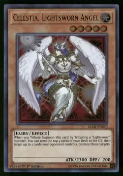 Celestia, Lightsworn Angel BLLR-EN040 Ultra Rare Yu-Gi-Oh 1st Edition Near Mint - Image 1