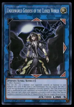 Underworld Goddess of the Closed World RA02-EN045 Super Rare Yu-Gi-Oh Near Mint - Image 1