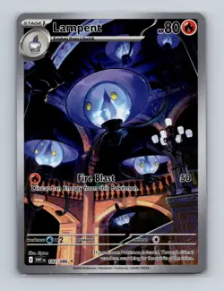 Lampent 102 2025 Pokemon S&V White Flare Full Art Illustration Rare Card NM (a) - Image 1