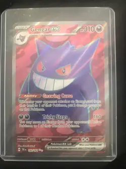 Pokemon Card Gengar ex 193/162 Temporal Forces Full Art Holo NM 2024 - Image 1