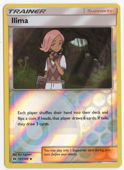 Ilima 121/149 Sun & Moon Reverse Holo Pokemon Card - Image 1