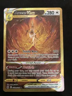 Arceus VSTAR Gold GG70/GG70 Pokemon TCG Crown Zenith English Pokemon Card - Image 1