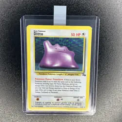 🔥 Ditto 3/62 🔥 Original Holo Rare Fossil Set Pokemon Card WOTC TCG 1999 - Image 2