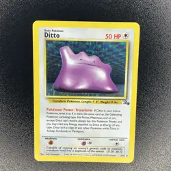 🔥 Ditto 3/62 🔥 Original Holo Rare Fossil Set Pokemon Card WOTC TCG 1999 - Image 3