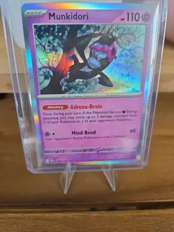 Pokemon Munkidori TCG Holo Prismatic Card 044/131 Evolutions - Image 3