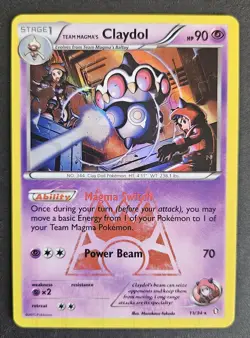 Team Magma's Claydol 11/34 2015 Double Crisis Pokemon Card Holo Rare LP - Image 1