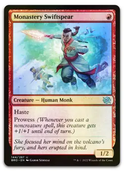 Monastery Swiftspear #144 (Foil) (NM) Brothers' War BRO Magic MTG - Image 1