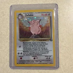 Pokemon TCG Clefable Holo Unlimited Rare Card 1/64 Jungle Base Set - Image 1