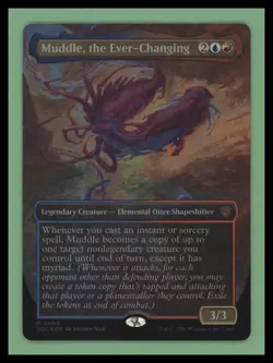 1 x Muddle, the Ever-Changing BORDERLESS FOIL - Secrets of Strixhaven - NM - MTG - Image 1