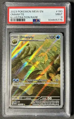 OMANYTE 2023 Pokemon Scarlet Violet Mew 151 Illustration Rare PSA 9 #180 - Image 1
