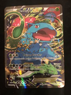 Pokemon Venusaur EX Black Star Promo XY123 Full Art Holo Card - Image 1