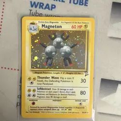 Pokemon Magneton Base Set Holo Rare 9/102 60 HP Electric 30 80 English - Image 2