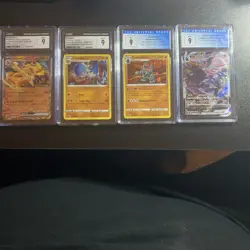 4 Pack of CGC Graded Good Way 9 Pokemon Cards With Two Japanese And Two English - Image 1