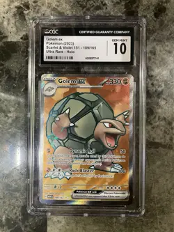 Golem ex 189/165 Sv: Scarlet & Violet 151 Holo CGC 10 Gem Mint! Pokemon - Image 1