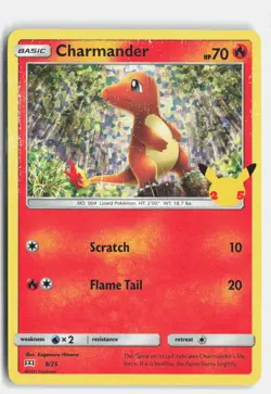 Charmander 009/025 McDonald's 25th Anniversary Promos Promo Pokemon Holo HP - Image 1