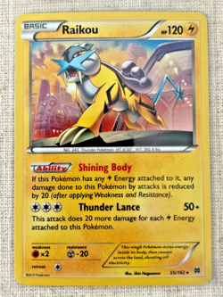 Pokemon TCG Raikou 55/162 Holo Rare XY - BREAKthrough NM - Image 1