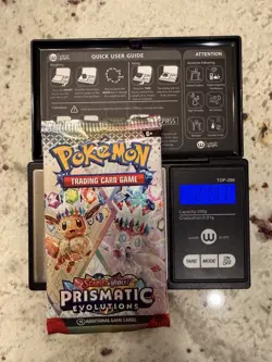 VERY HEAVY!! (21.77g) Pokemon Prismatic Evolutions– Factory Sealed Booster Pack! - Image 1