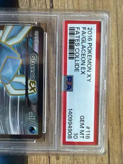 2016 Pokemon XY Fates Collide Glaceon EX Full Art #116 PSA 10 Gem Mint - Image 4