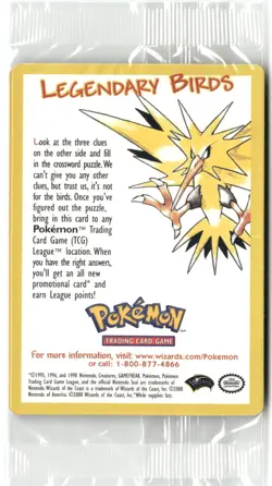 2000 Pokemon TCG Legendary Birds Black Star Promo Lot of 3 Sealed Promo Packs - Image 5