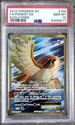 2016 Pokemon XY Evolutions #104/108 Pidgeot EX Full Art FA PSA 10 GEM MT - Image 1