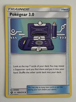 Pokegear 3.0 182b/214 Pokemon TCG SM Unbroken Bonds Alt Art Promo LP - Image 1