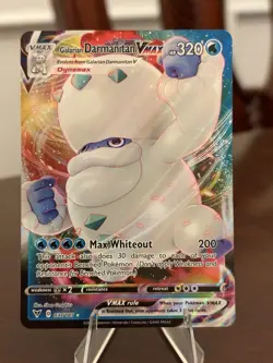 Pokemon TCG - Galarian Darmanitan VMAX 037/185 NM Holo VMAX Rare Vivid Voltage - Image 1