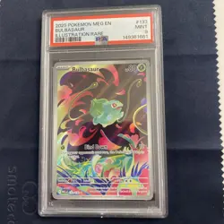 Pokemon Bulbasaur Illustration Rare PSA 9 133/132 Mega Evolution 2025 - Image 1