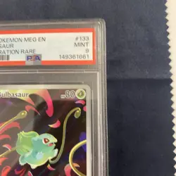 Pokemon Bulbasaur Illustration Rare PSA 9 133/132 Mega Evolution 2025 - Image 3