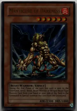 Manticore of Darkness Ultra Rare Invasion of Chaos IOC-EN067 MP - Image 1