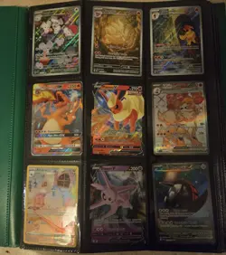 Pokemon TCG by Nintendo Mixed Card Lot Charizard Flareon Espeon Binder - Image 2