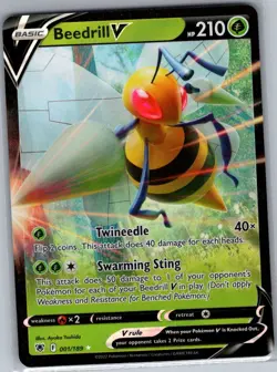 Beedrill V 001/189 SWSH10: Astral Radiance - Pokemon Card - NM - Image 1
