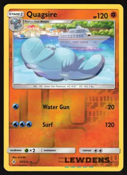 Quagsire - 97/214 - Reverse Holo Rare - Unbroken Bonds - Pokemon Card - Image 1