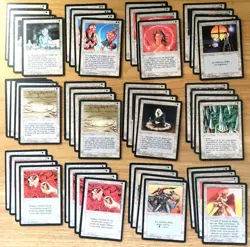 LOT de 12 Playsets 3eme Edition Bords Noirs FBB Magic the Gathering MTG Blanc - Image 1