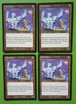 Magic the Gathering MTG Nemesis FLINT GOLEM X 4 LP/EX U 2000 NICE! - Image 1