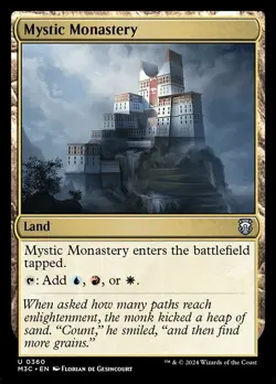 Mystic Monastery Light Play, English Magic the Gathering MTG Commander: Modern H - Image 1